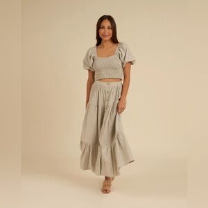 Rylee + Cru Sage Green Gingham Set